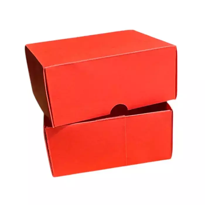 13x10x6cm Renkli Karton Kutu - Kırmızı - 1