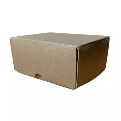 13x10x6cm Renkli Karton Kutu - Koyu Kahverengi - 1