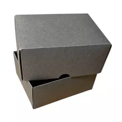 13x10x6cm Renkli Karton Kutu - Koyu Kahverengi - 4