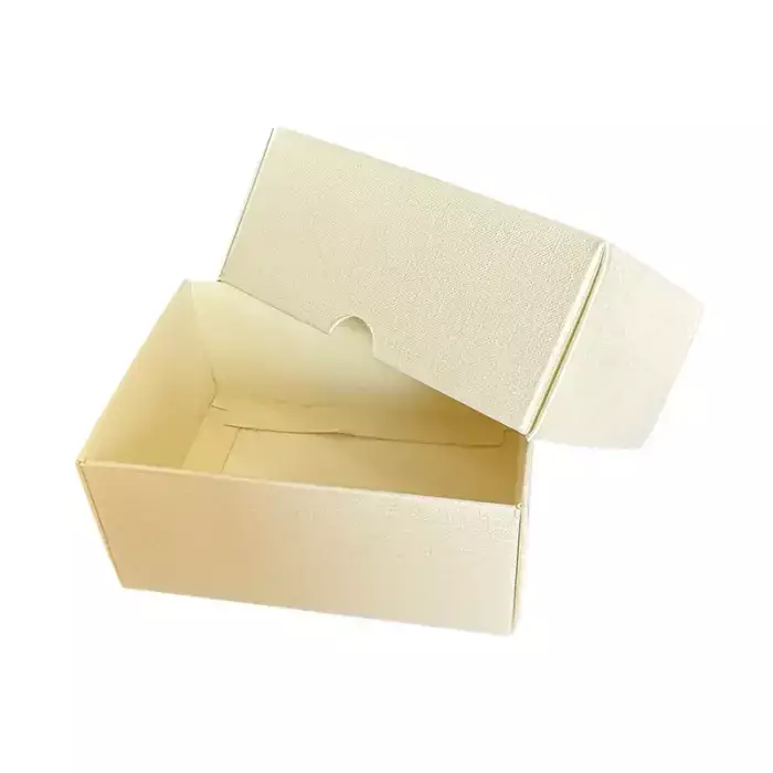 13x10x6cm Renkli Karton Kutu - Krem - 1