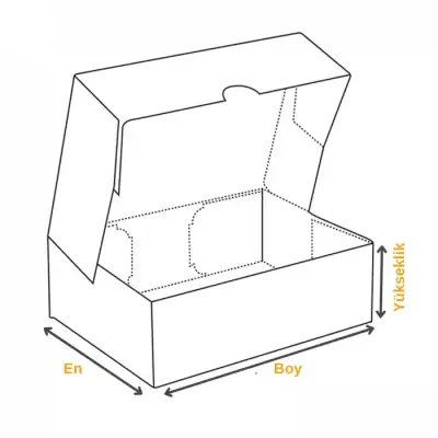 20x15x9cm E Ticaret Kutusu - 0,9 Desi Kutu - 4 Nokta Kutu - Beyaz - 3