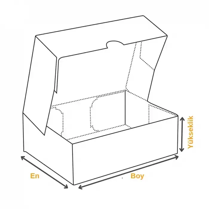 20x15x9cm E Ticaret Kutusu - 0,9 Desi Kutu - 4 Nokta Kutu - Beyaz - 3