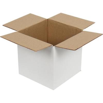 23x23x23cm Koli - 4 Desi Koli - Tek Oluklu Koli - Beyaz - 2