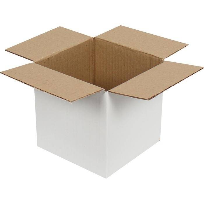 23x23x23cm Koli - 4 Desi Koli - Tek Oluklu Koli - Beyaz - 2