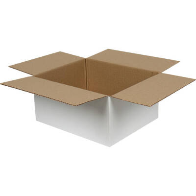 30x25x15cm Koli - 3,8 Desi Koli - Tek Oluklu Koli - Beyaz - 1