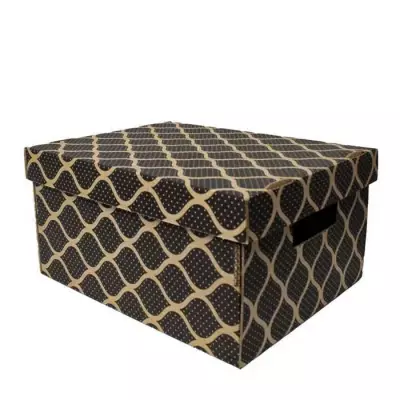 35x27x18cm Siyah Kutu - 6 Desi Kutu - Kilitli Kutu - Kraft - 3