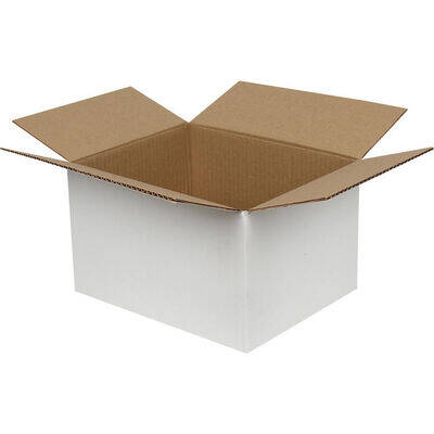 60x40x12cm Koli - 10 Desi Koli - Çift Oluklu Koli - Beyaz - 1